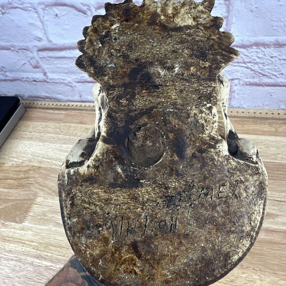 Metal Mulisha Life Size Skull Made 9/12/2011. Cracked. 7" Tall - Picture 10 of 10